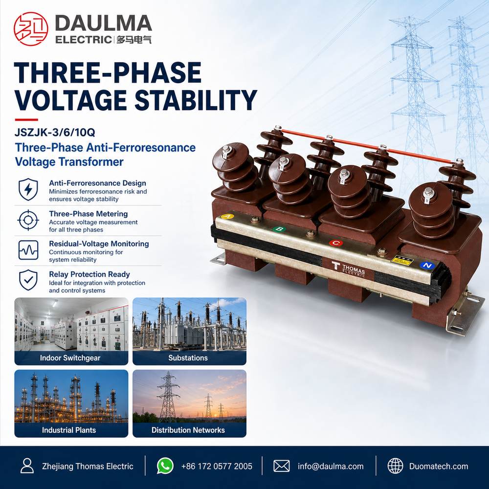 JSZJK-3/6/10Q Three-Phase Anti-Ferroresonance Voltage Transformer industrial product poster 01