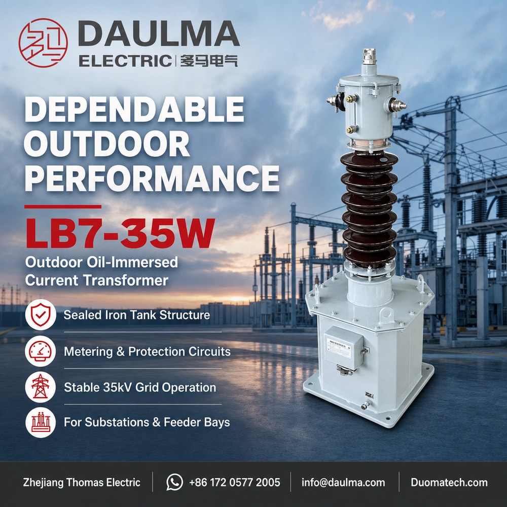 LB7-35W Outdoor Oil-Immersed Current Transformer Thomas Electric LB7-35W Outdoor Oil-Immersed Current Transformer industrial product poster