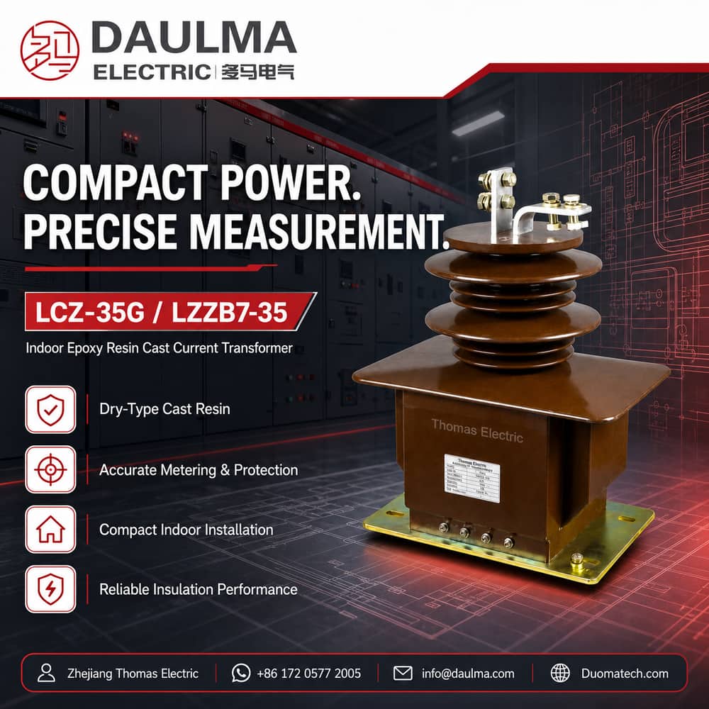 LCZ-35G (LZZB7-35) Indoor Single-Phase Epoxy Resin Cast Current Transformer Thomas Electric LCZ-35G (LZZB7-35) Indoor Single-Phase Epoxy Resin Cast Current Transformer industrial product poster