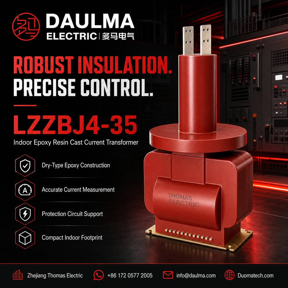 LZZBJ4-35 Indoor Epoxy Resin Cast Current Transformer Thomas Electric LZZBJ4-35 Indoor Epoxy Resin Cast Current Transformer industrial product poster