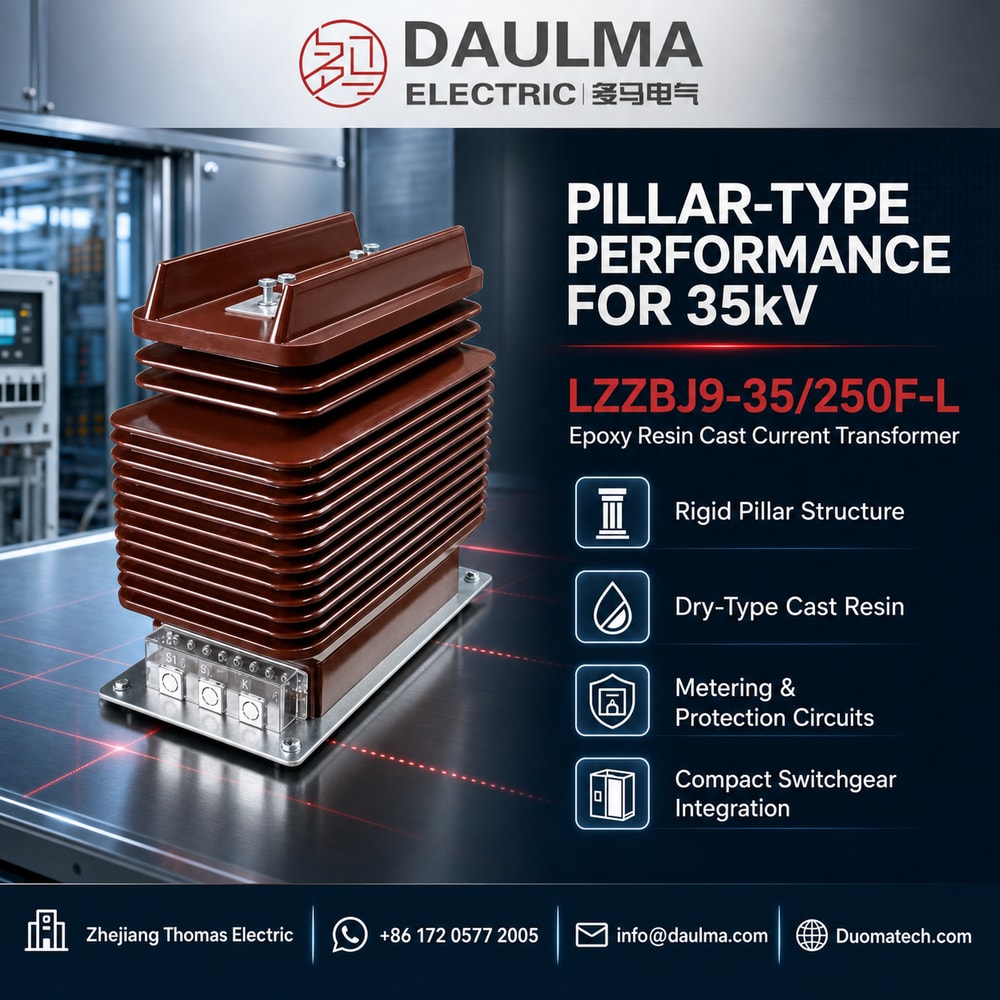 LZZBJ9-35/250F-L Pillar-Type Epoxy Resin Cast Current Transformer industrial product poster