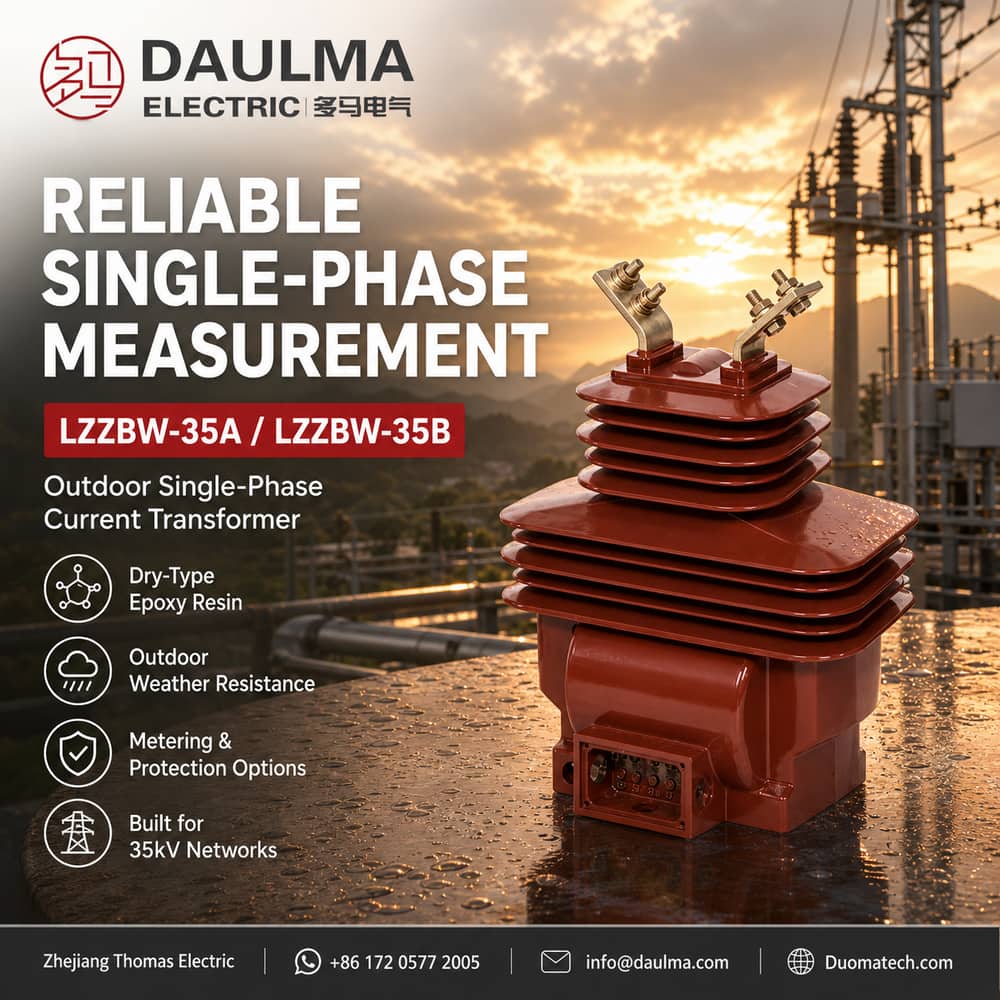 LZZBW-35A, LZZBW-35B Outdoor Single-Phase Current Transformer Thomas Electric LZZBW-35A, LZZBW-35B Outdoor Single-Phase Current Transformer industrial product poster