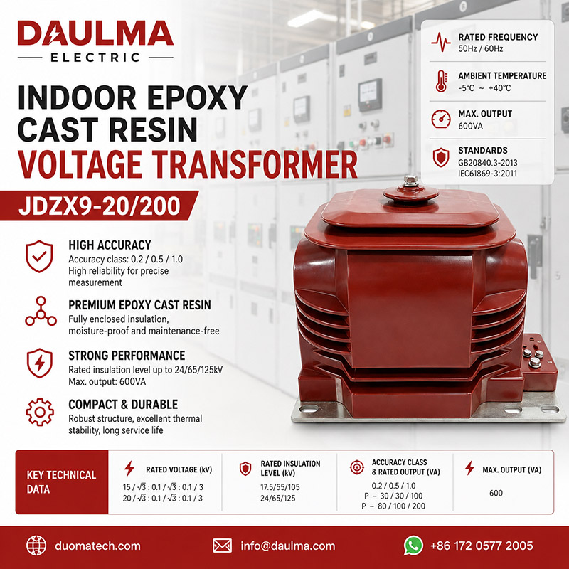 20 Indoor Epoxy Cast Resin Voltage Transformer Post1