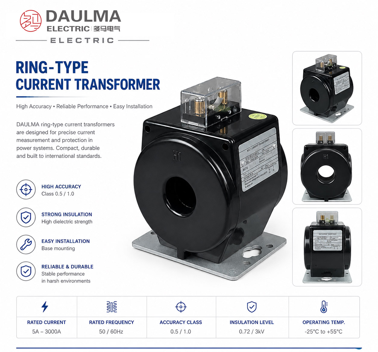 RECT 0.66 Indoor Cast Resin Current Transformer post 1