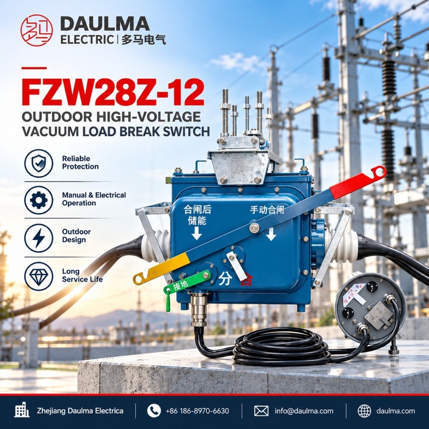 FZW28Z-12 Buitelug Vakuum-seksionele Lastonderbreker Thomas Electric FZW28Z-12 Buite-lug Vakuum Seksioneer Las Onderskakelaar - plakaat_vertoning