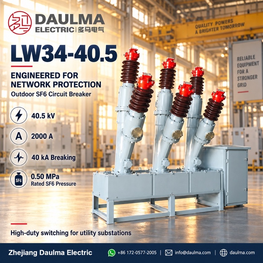 LW8 LW16 LW34-40.5 T2000-40 Outdoor High Voltage AC SF6 Circuit Breaker - poster_display