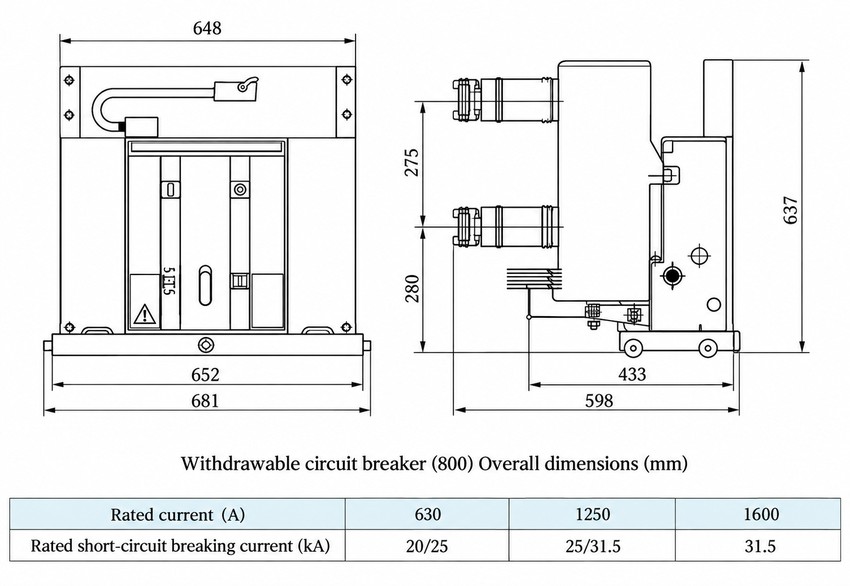 VS1-12 Permanent Magnet Indoor High Voltage Vacuum Circuit Breaker Thomas Electric VS1-12 Permanent Magnet Indoor High Voltage Vacuum Circuit Breaker - installation
