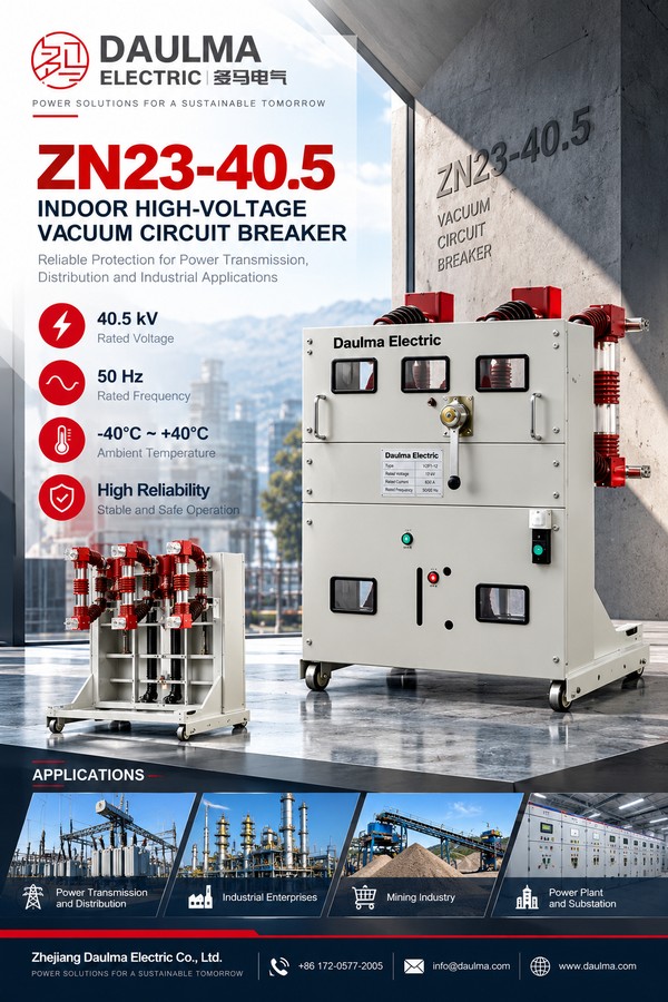 ZN23-40.5 Handcart Indoor High Voltage Vacuum Circuit Breaker Thomas Electric ZN23-40.5 Handcart Indoor High Voltage Vacuum Circuit Breaker - poster_display