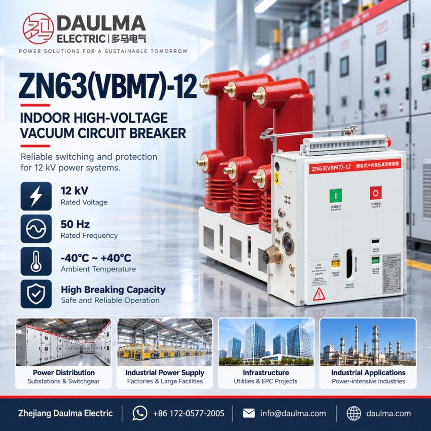 ZN63(VBM7)-12 Side-Mounted Indoor High Voltage Vacuum Circuit Breaker - poster_display