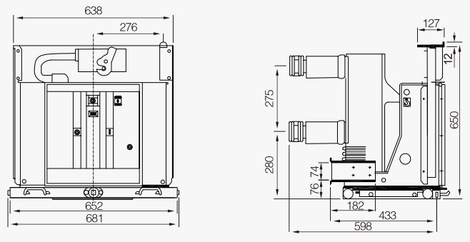 ZN63 (VS1)-12kV Innenraum-Hochspannungs-Vakuum-Leistungsschalter Thomas Electric ZN63 (VS1)-12kV Indoor High Voltage Vacuum Circuit Breaker - installation