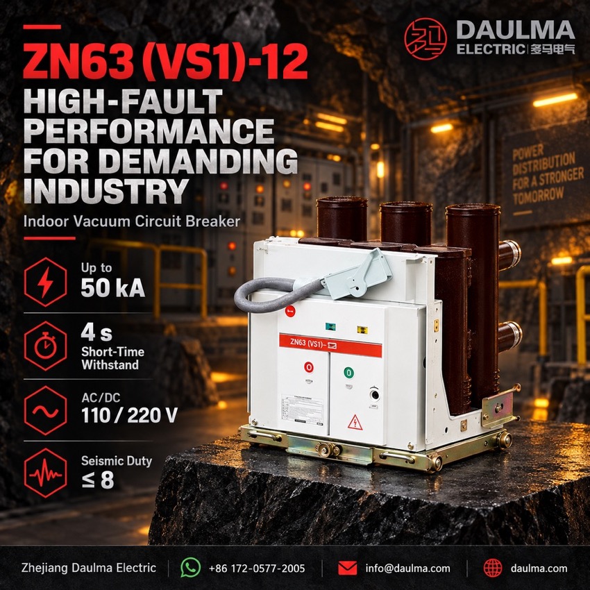 ZN63 (VS1)-12kV Innenraum-Hochspannungs-Vakuum-Leistungsschalter Thomas Electric ZN63 (VS1)-12kV Indoor High Voltage Vacuum Circuit Breaker - poster_display