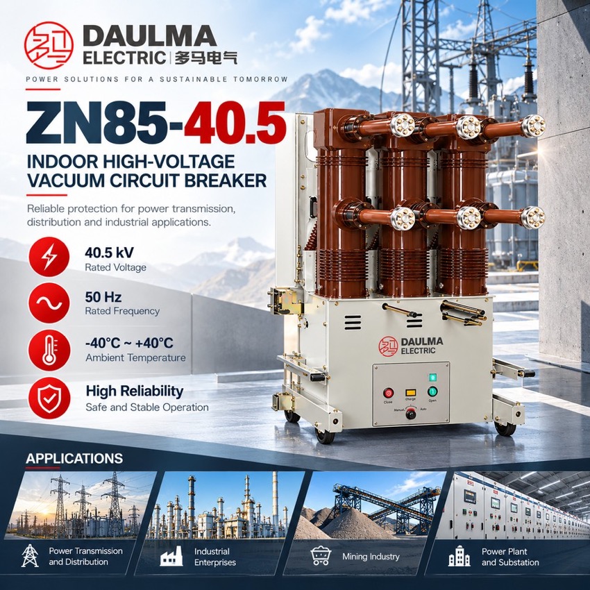 ZN85-40,5 Hochspannungs-Vakuum-Leistungsschalter für Innenräume mit Schiebewagen Thomas Electric ZN85-40.5 Handcart Indoor High Voltage Vacuum Circuit Breaker - poster_display