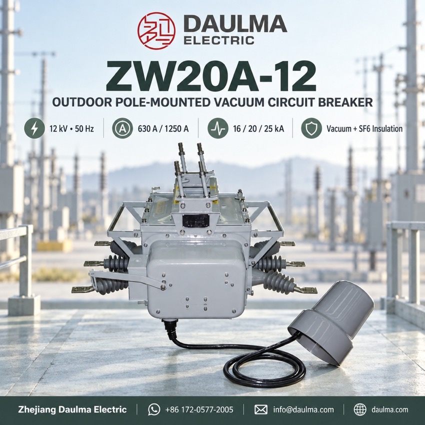 ZW20A-12 Buite-lug Hoëspanningspaalgemonteerde Vakuumstroomonderbreker Thomas Electric ZW20A-12 Buite Hoëspanning Paalgemonteerde Vakuumstroombreker - plakaat_vertoning
