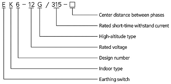 EK6-12/31.5 Indoor High-Voltage Earthing Switch for Switchgear Cubicle - model