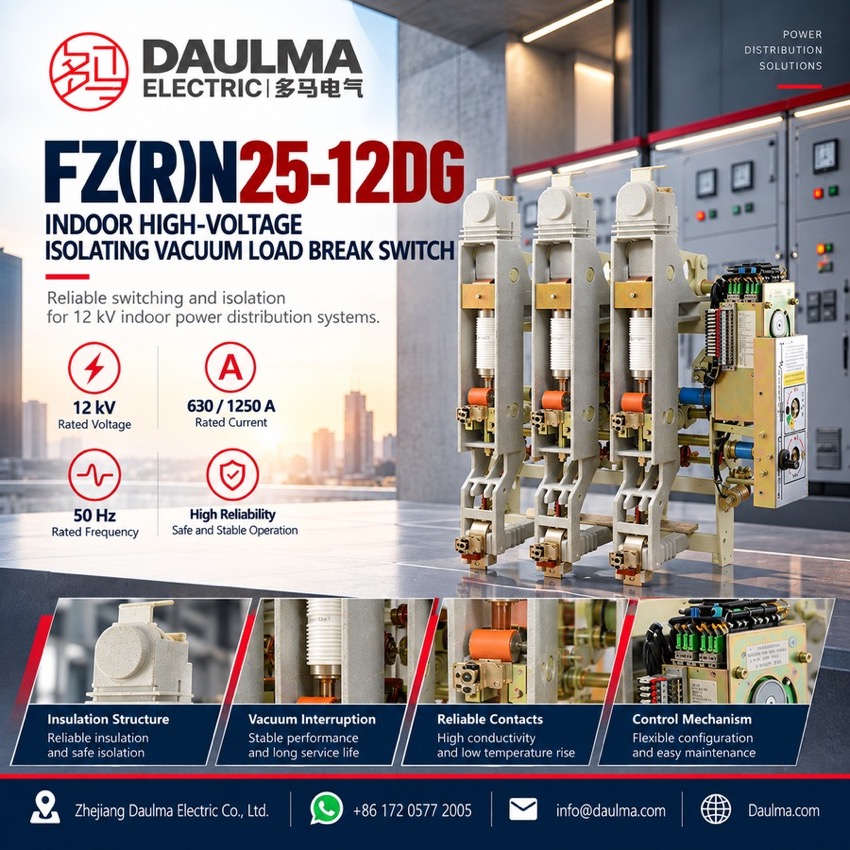 FZN25-12DG Indoor High-Voltage Vacuum Load Break Switch Thomas Electric FZN25-12DG Indoor High-Voltage Vacuum Load Break Switch - poster_display