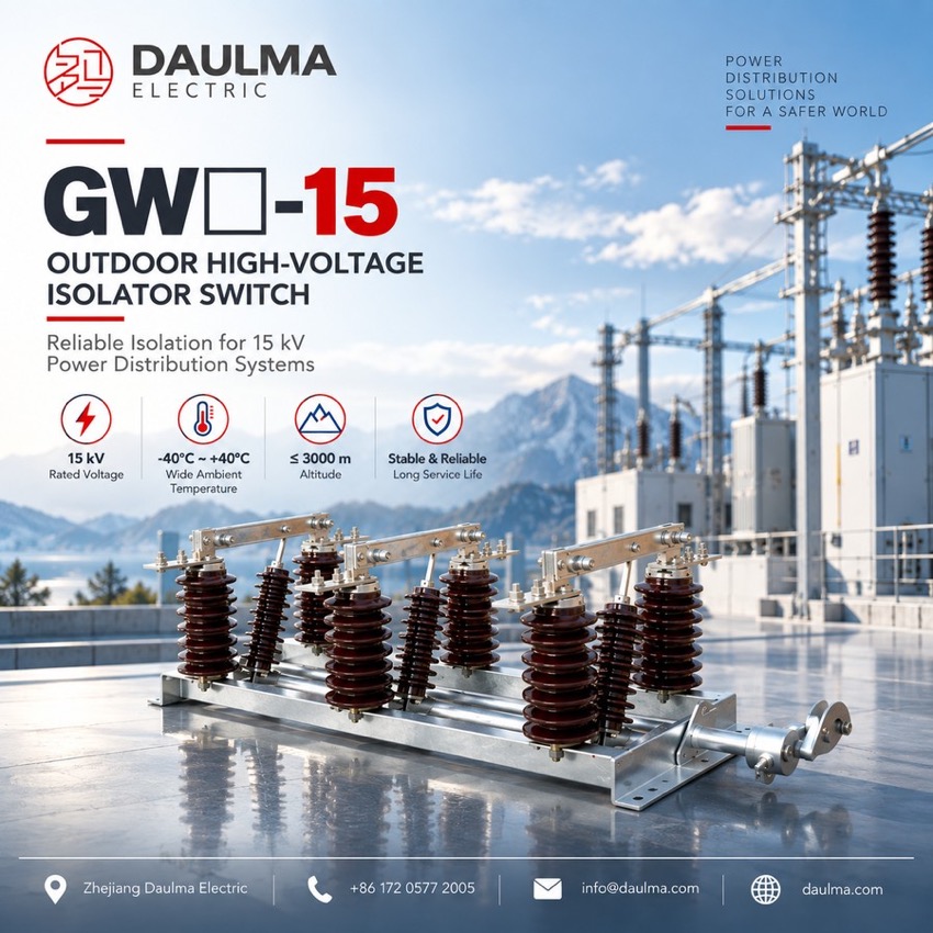 GW-15 Outdoor High-Voltage Disconnector, Single-Pole Horizontal Rotation - poster_display
