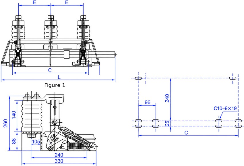 JN15-12 Indoor High-Voltage Earthing Switch 31.5 kA - installation